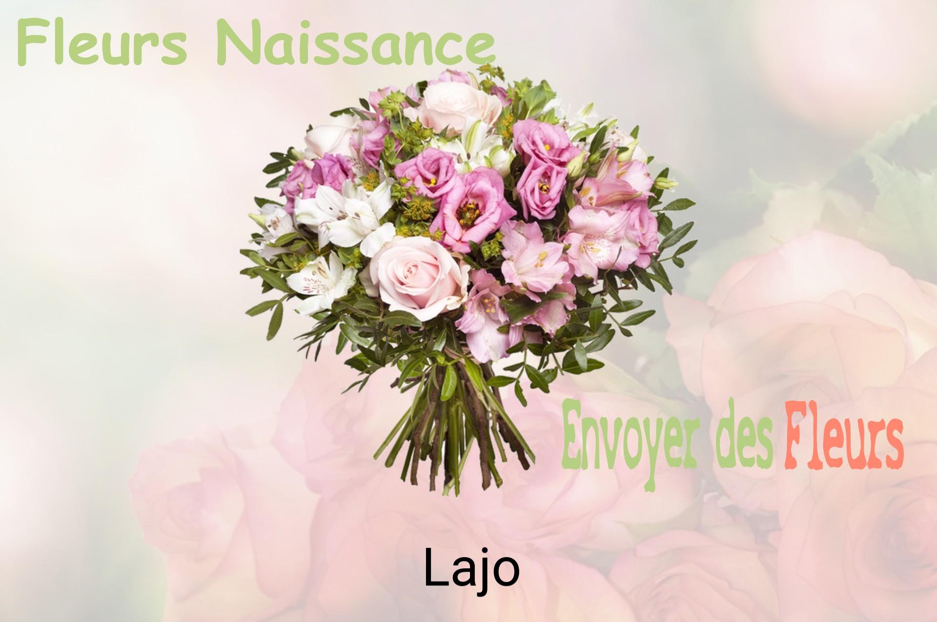 Bouquet de fleurs de naissance livré à Lajo