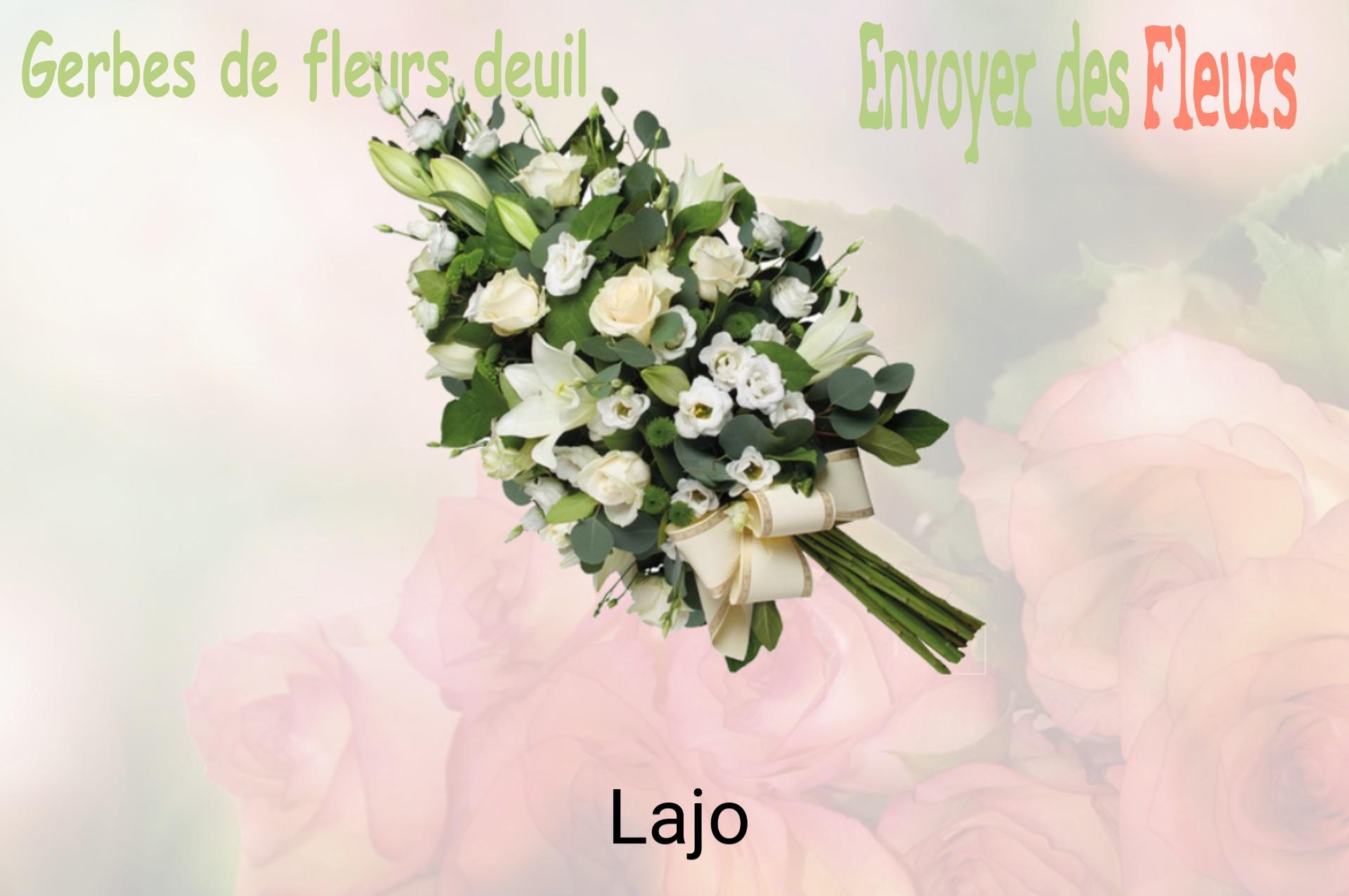Gerbe de fleurs de deuil livrée à Lajo